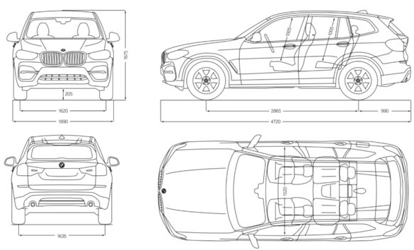 BMWX3のサイズ