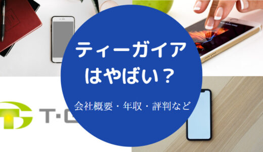 【ティーガイアを辞めたい？】やばい？将来性・評判・年収・口コミ等