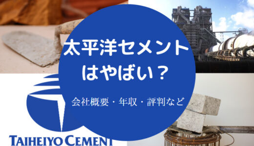 【太平洋セメントは勝ち組？】激務？年収は？やばい？パワハラ？など