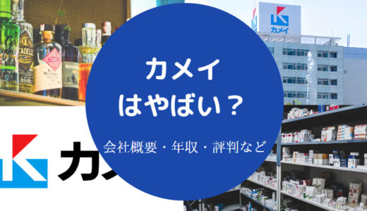 【カメイのパワハラ？】年収が低い？就職難易度・退職金・評判など