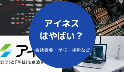 【株式会社アイネスは迷惑？】パワハラ？離職率・評判・年収など