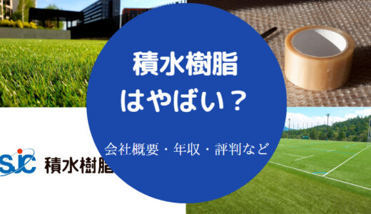 【積水樹脂の評判】退職者・年収・就職難易度・退職金・採用大学など