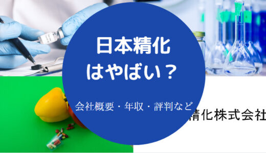 【日本精化はホワイト？】就職難易度・年収・評判・離職率・強みなど