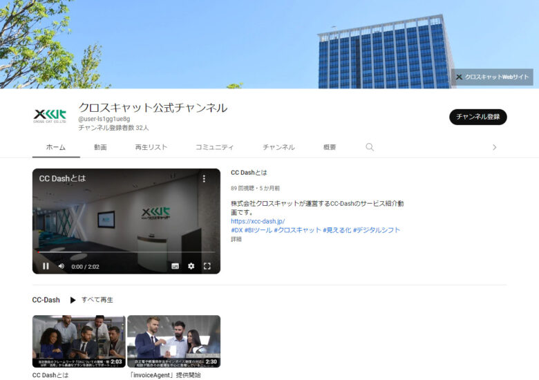 クロスキャットのYouTubeチャンネル