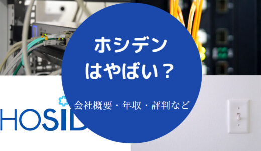 【ホシデンの就職難易度】パワハラ？将来性は？やばい？評判など