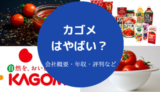 【カゴメの営業ノルマ】評判・年収・離職率・ホワイト企業？実態を解説