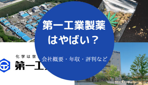 【第一工業製薬はやばい？】評判・就職難易度・年収・採用大学・強み