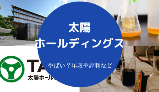 【太陽ホールディングスはやばい？】離職率は？ホワイト？評判など