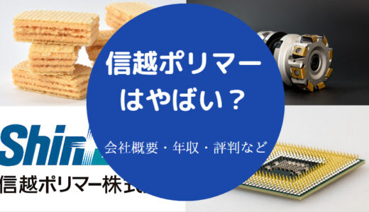 【信越ポリマーの年収】就職難易度は？きつい？年収低い？評判など