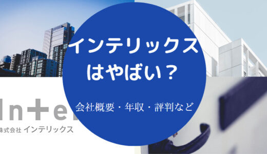 【インテリックスの離職率】評判・年収・やばい？実態などを解説