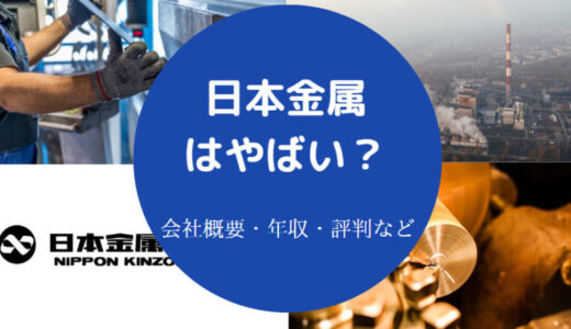 【日本金属の年収】就職偏差値・将来性・評判・年収・やばい？転職等