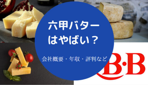 【六甲バターの就職難易度】ホワイト？年収・採用大学・学歴フィルター等