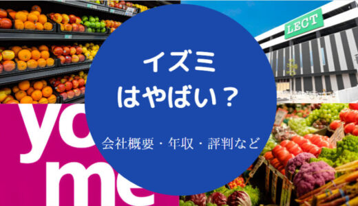 【株式会社イズミのパワハラ？】就職難易度・離職率・年収・やばい等