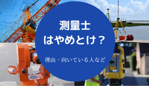 【測量士はやめとけ？】結婚できない？彼氏？ホワイト？向いている人